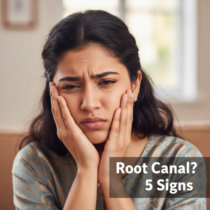 Core Dental Care | Best Dental Clinic in Bangalore & Chennai root canal | signs you can't ignore | young indian woman holding her face in pain - tooth pain
