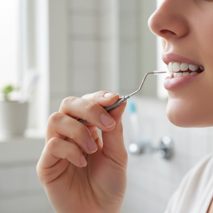 Core Dental Care | Best Dental Clinic in Bangalore & Chennai Interdental Cleaning | Woman Brushing